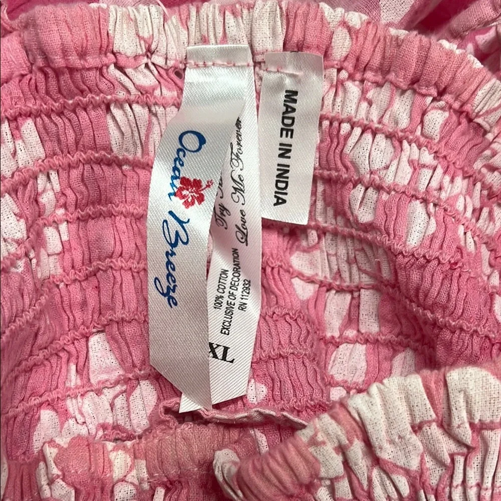 Pink Mini Sundress with Spaghetti Straps and Ombre Design - Picture 7 of 8